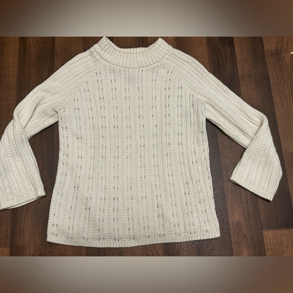 Banana Republic Sweaters - Banana Republic Cream Cowl Neck Sweater with Cable Knit